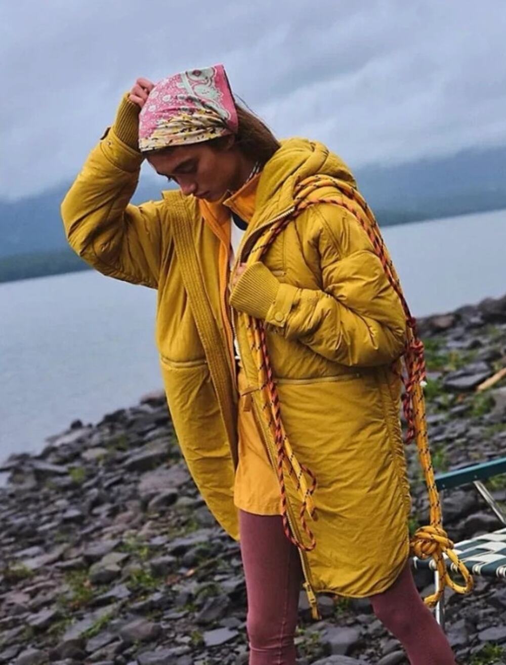 Free People Movement Survival Mode Puffer Jacket in Yellow Size Small